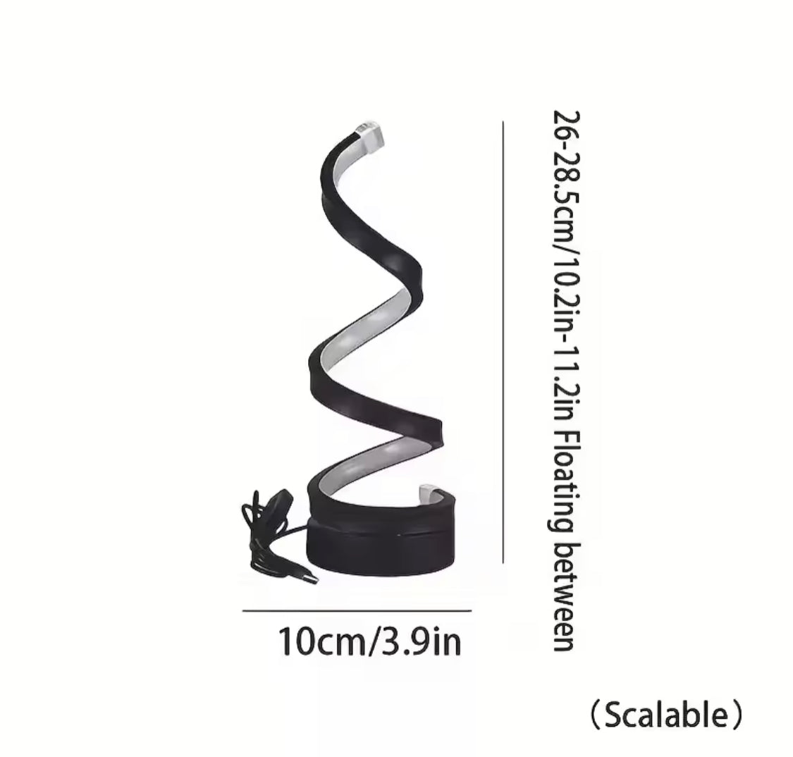 Modern Spiral Dimmable LED Table Lamp, USB Power Bedroom Bedside Lamp, Living Room Decorative Table Lamp, USB Study Student Light Modern Spiral Dimmable LED Table Lamp, USB Power Bedroom Bedside Lamp, Living Room Decorative Table Lamp, USB Study Student Light